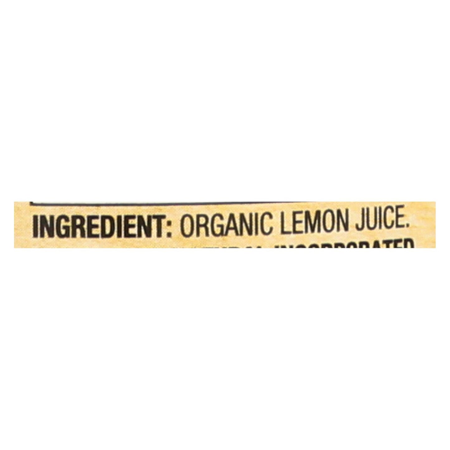 Santa Cruz 100% Organic Lemon Juice - Case of 8 - 16 FZ
