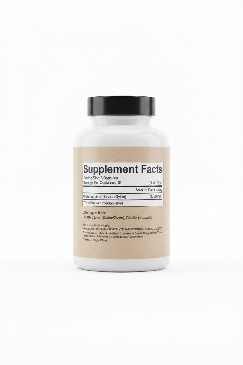 Grass Fed Beef Liver 3,000mg | New Zealand | Non-GMO | 90 Caps