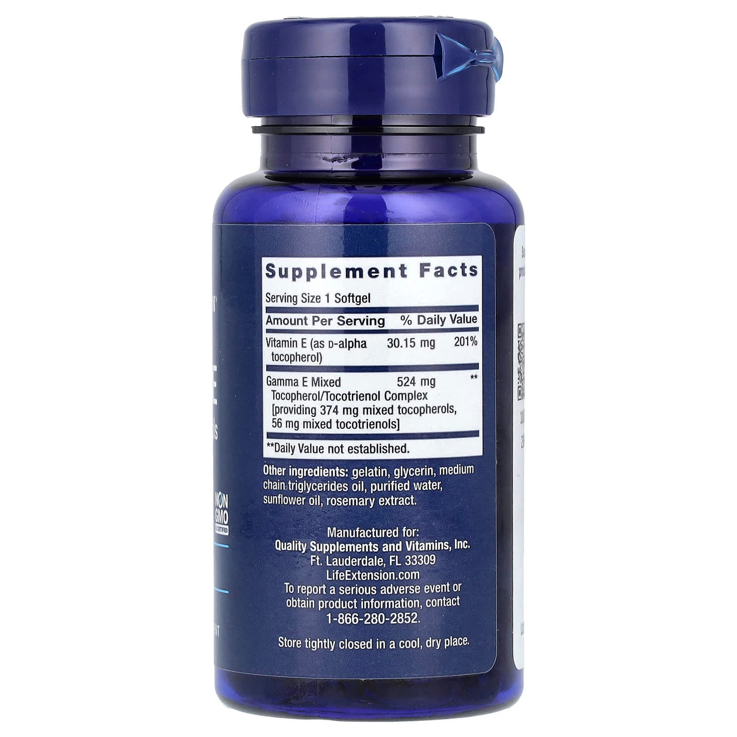 Life Extension Gamma E Mixed Tocopherols & Tocotrienols 60 Softgels 360mg | Full-Spectrum Vitamin E