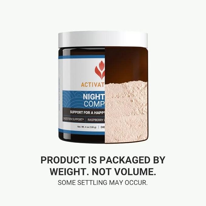 Nighttime Complete by Activated You Daily Wellness Drink for Gut Health with Ashwagandha - Raspberry Lemonade with Prebiotics, Probiotics, Vitamin C - Supports Relaxation & Digestion, Plant-Based