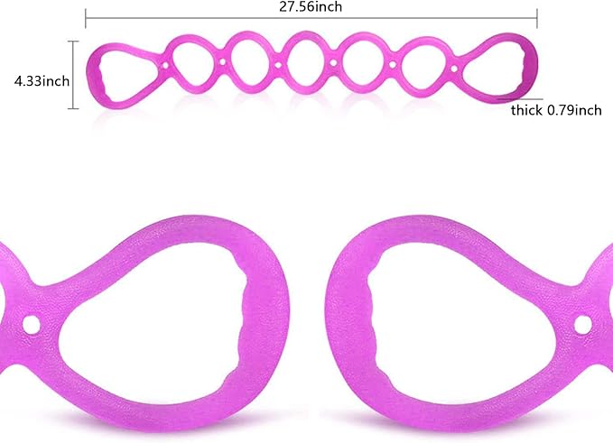7 Ring Stretch Resistance Exercise Band, BetterJonny Workout Bands Yoga Stretching,Foot, Leg and Arm Exerciser for Home or Fitness Center Workout Walking Exercise