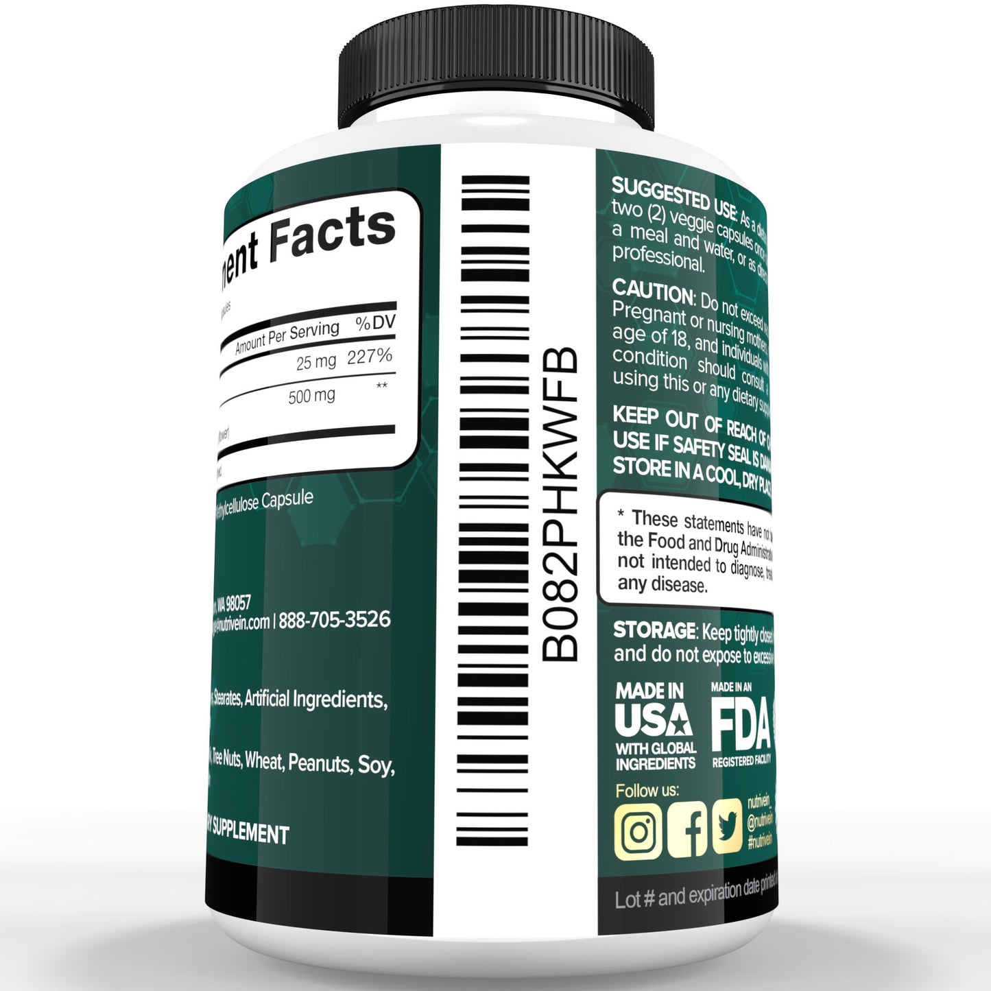 Nutrivein Zinc Quercetin Combined Supplement