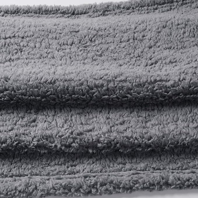 1 Pack 3 Calming Blankets Fluffy Premium Fleece Pet Blanket Soft Sherpa Throw for Dog Puppy Cat Grey Medium (30“x20'')