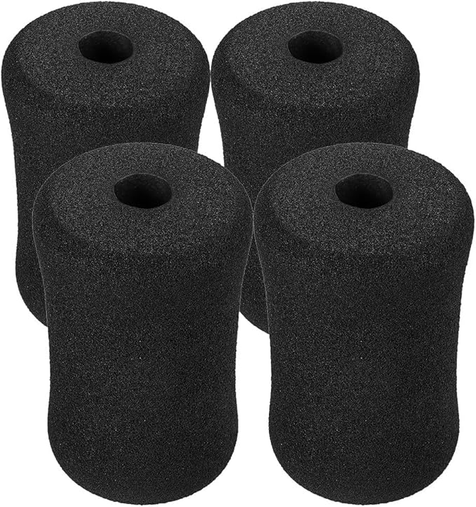 Sponge Foam Foot Pad Roller 2 Pair, Used for Replacing Gym Exercise Equipment, Suitable for 1-inch Rod (Foam 5.3" X 2.9" ï¼›Od X 0.87" Id)