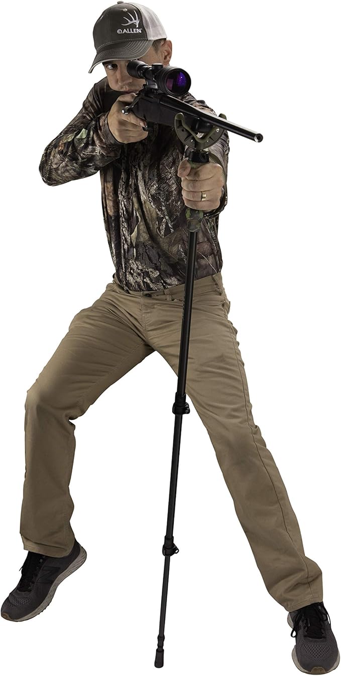 Allen Company Axial Shooting Stick and Monopod, Camera Base, Spotting Scope, Extends up to 61-inch