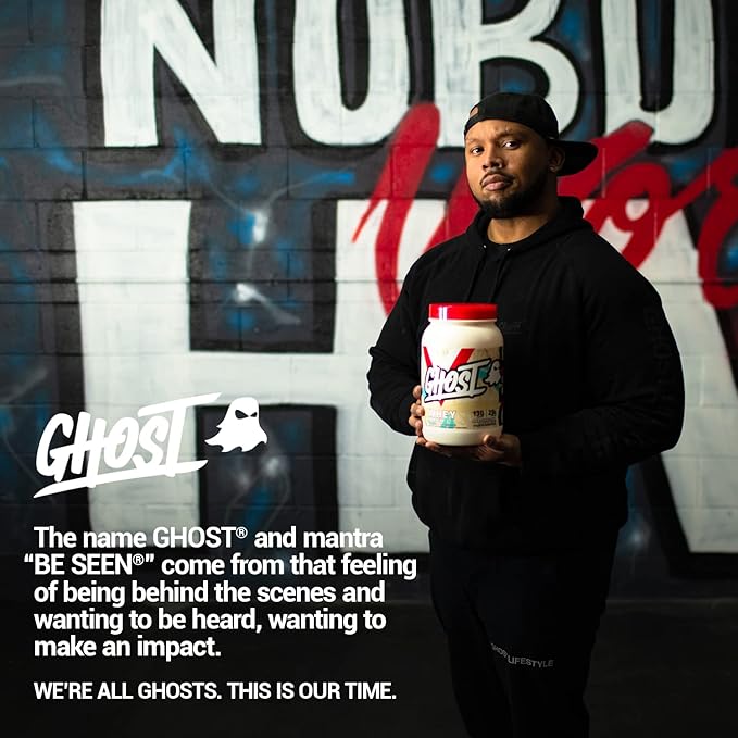 GHOST Whey Protein Powder, Marshmallow Cereal Milk - 2LB, 25G of Protein - Whey Protein Blend - ÂPost Workout Fitness & Nutrition Shakes, Smoothies, Baking & Cooking - Soy & Gluten-Free