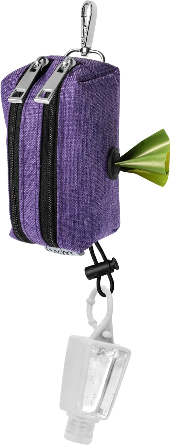 Dog Poop Bag Holder for Leashes - Dog Poop Bag Dispenser and Treat Holder with 2 Waterproof Pouches for Pet Waste Bags and Walking Accessories + 1 Free Roll - Leashrr 2.0 (Blue)