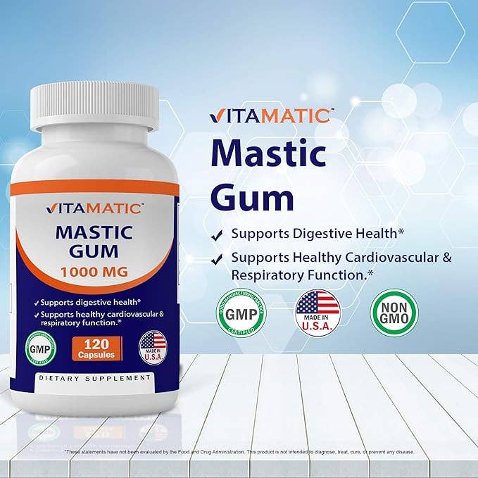 Vitamatic Mastic Gum 1000mg per Serving | 120 Capsules