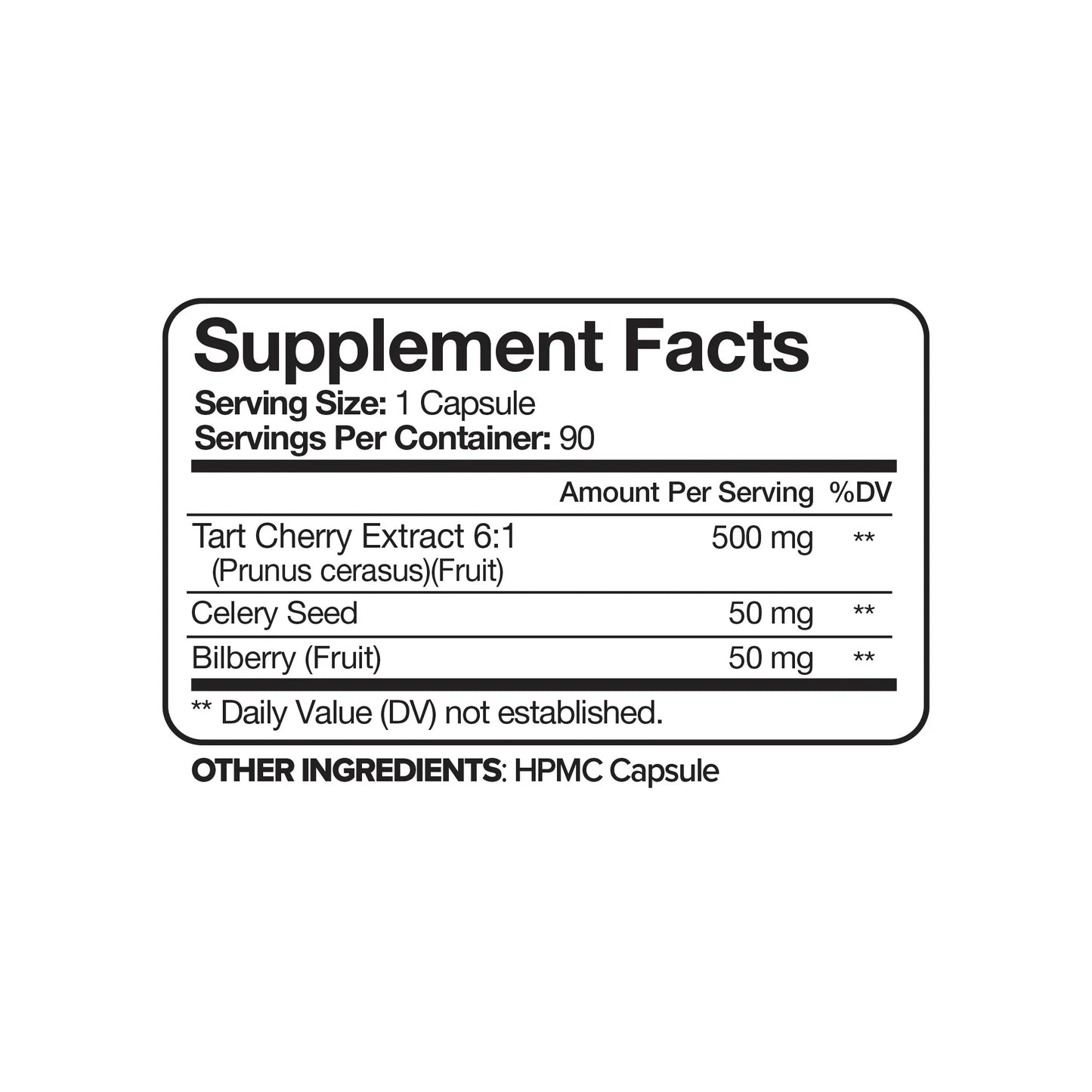 Nutrivein Premium Tart Cherry Capsules 3000mg - 90 Capsules