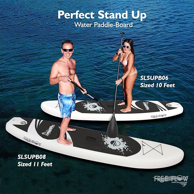 SereneLife Inflatable Stand Up Paddle Board with Premium SUP Accessories β Wide Stable Design with Non-Slip EVA Deck Pad for Adults and Youth of All Skill Levels