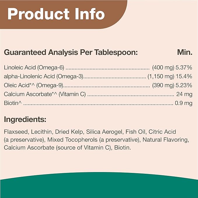 NaturVet Ultimate Skin & Coat Powder Pet Supplement for Dogs & Cats β Includes Omegas 3, 6, 9, Biotin, Vitamins β For Healthy Dog Coats, Cat Skin β Tasty Food Topper for Pets β 4 lbs.