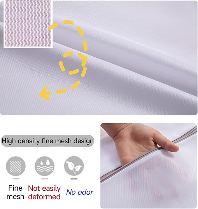 4Pcs Mesh Laundry Bags for Delicates( 2L,2XL ),Laundry Bags Mesh Wash Bags,Laundry Bag For Washing Machines,For clothes, pants, skirts, outerwear, anti knot