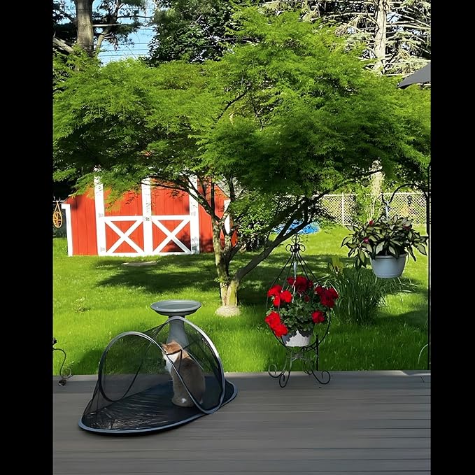 Cat Tent Outdoor, Pet Enclosure Tent Suitable for Cats and Small Animals, Indoor Playpen Portable Exercise Tent with Carry Bagļ¼Blackļ¼