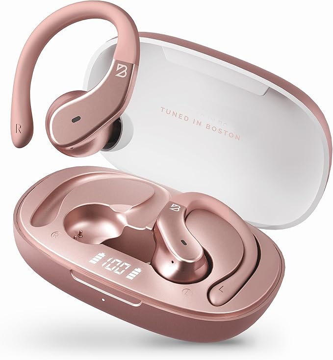 Back Bay Audio - Runner's Wireless Earbuds Bluetooth Headphones for Sports, Hook Over The Ear Buds, Deep Bass, Wrap Around Earphones with Earhooks for Running, Workout Wireless Headphones for The Gym