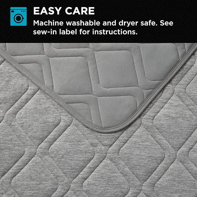 Brookstone Cooling Comfort Throw Blankets for Sleeping - Innovative Cooling Dual-Sided Throw - Oversized Cool Blanket for Hot Sleepers - Nylon and Polyethylene Blanket - Quite Shade