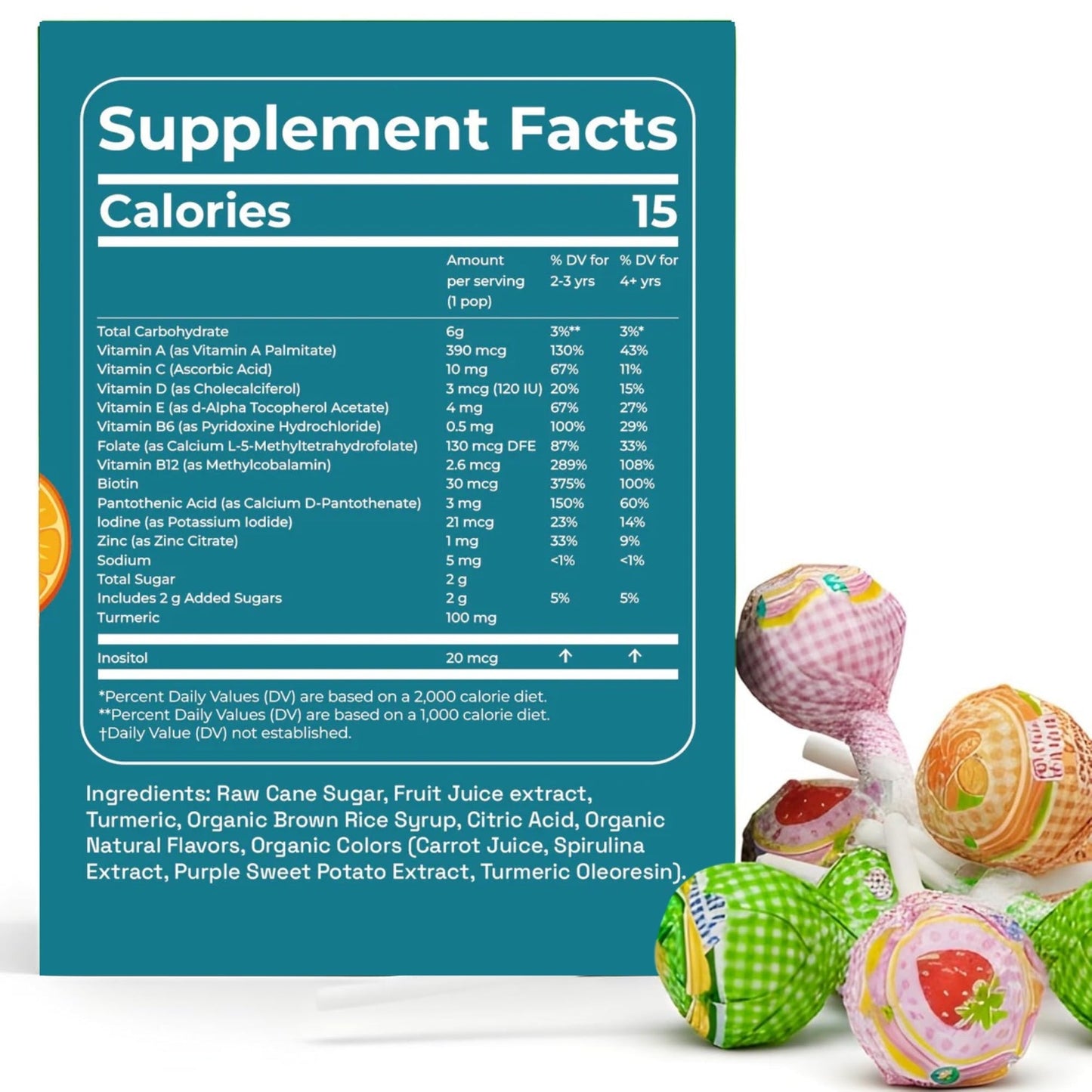 ndy Anand SugarA-Free Multivitamin Lollipops, 29 ct, 8.8 oz – Real Fruit Juice, Keto, Kids Multivitamin Support, Birthday & Holiday Gift