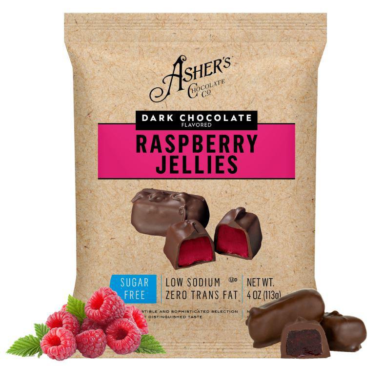 Sugar Free Asher's Dark Chocolate Raspberry Jellies