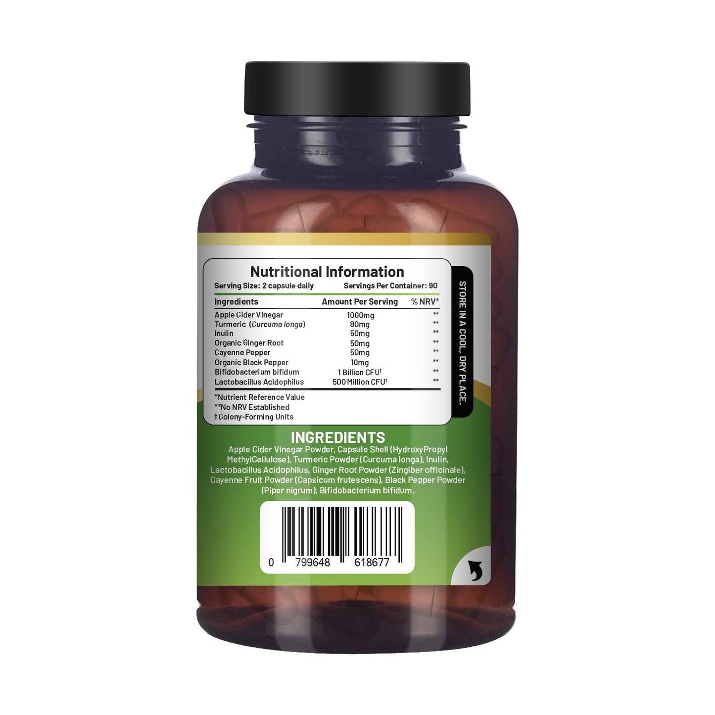 Apple Cider Vinegar Complex Capsules 1300mg 180 capsules | V