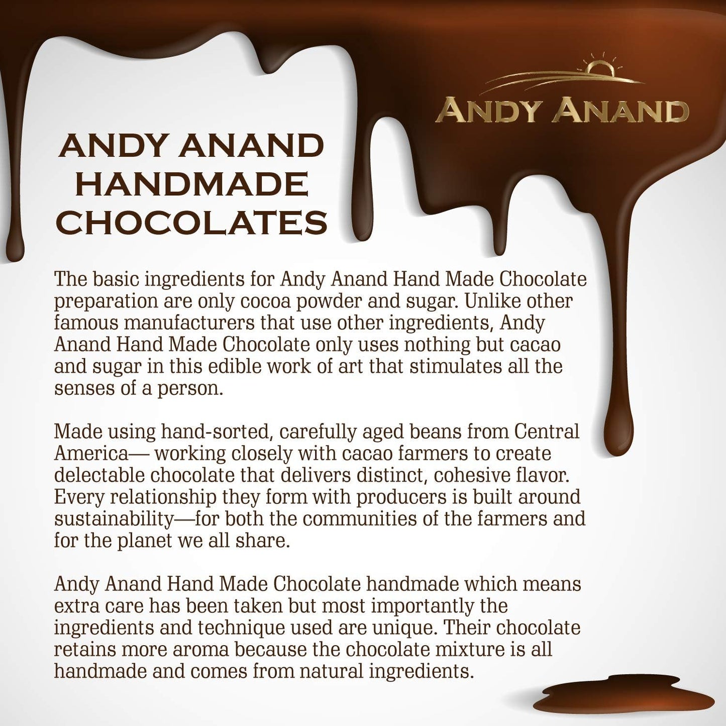 Andy Anand Assorted Belgian Chocolate Truffles Gift Box, 16 pc – Handmade Creamy Filled Gourmet Chocolates, Birthday & Holiday Gift Box
