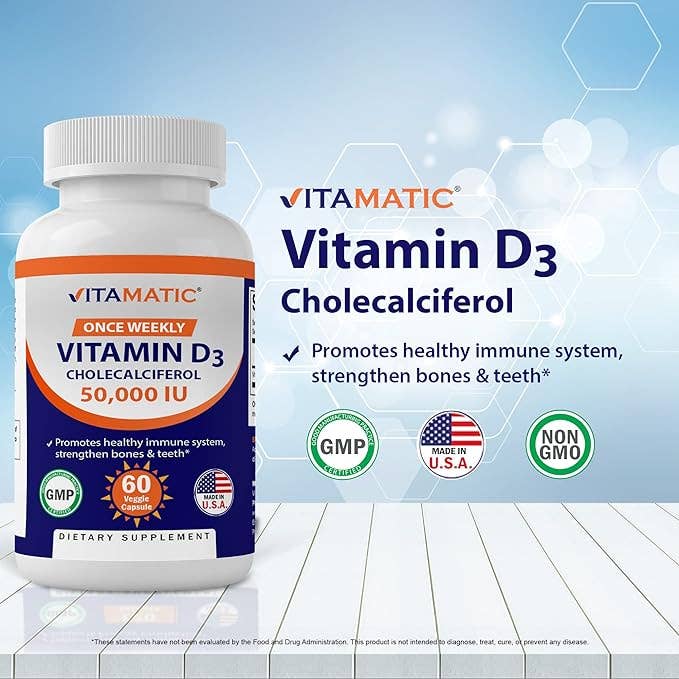 Vitamatic Vitamin D3 50,000 IU (as Cholecalciferol)