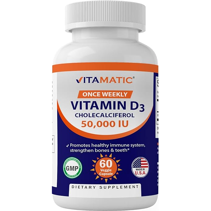 Vitamatic Vitamin D3 50,000 IU (as Cholecalciferol)