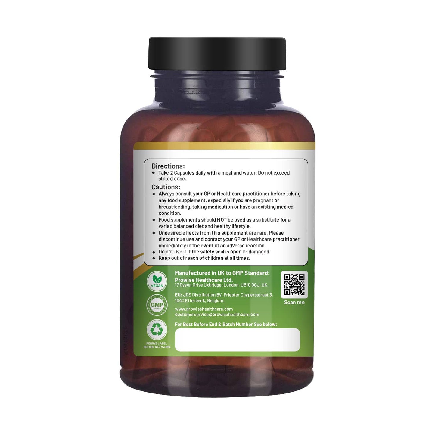 Apple Cider Vinegar Complex Capsules 1300mg 180 capsules | V