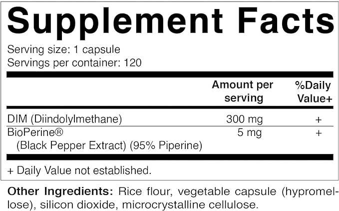Vitamatic DIM (Diindolylmethane) with BioPerine 300mg