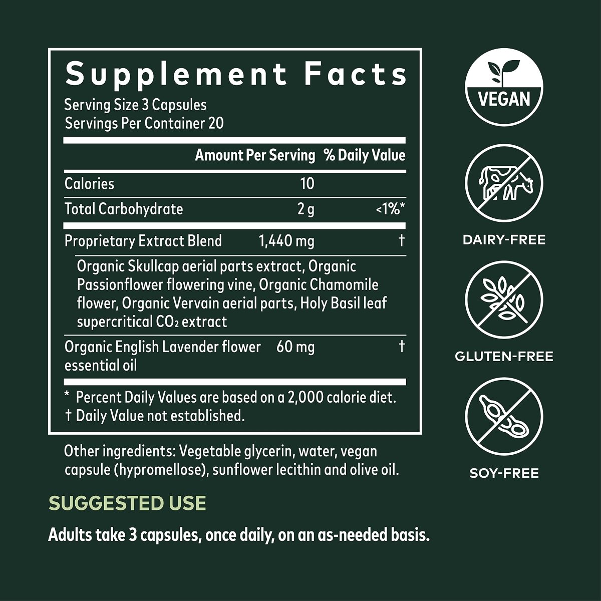 Gaia Herbs Calm A.S.A.P. Stress Support Supplement - 60 Vegan Liquid Phyto-Capsules (20-Day Supply)