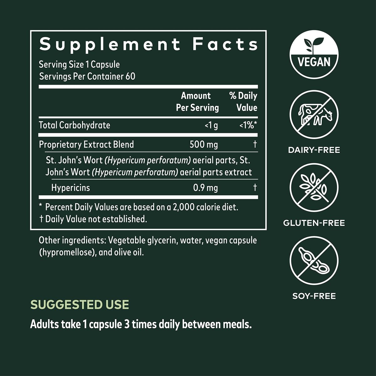 Gaia Herbs St. John's Wort - Natural Stress Support Supplement to Help Maintain Positive Health - 60 Vegan Liquid Phyto-Capsules (20-Day Supply)