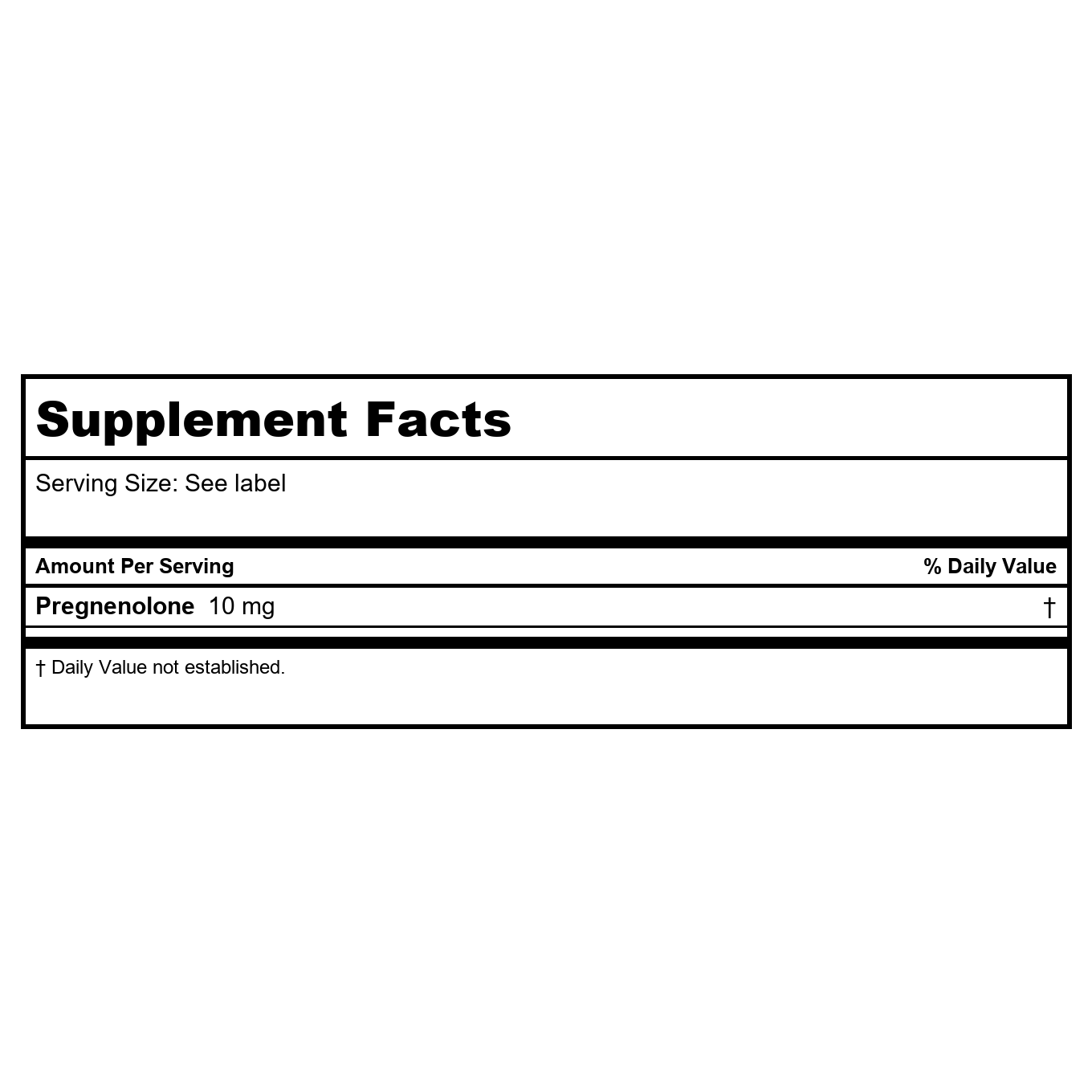 Ortho Molecular Products - Pregnenolone - 100 Tablet(s)