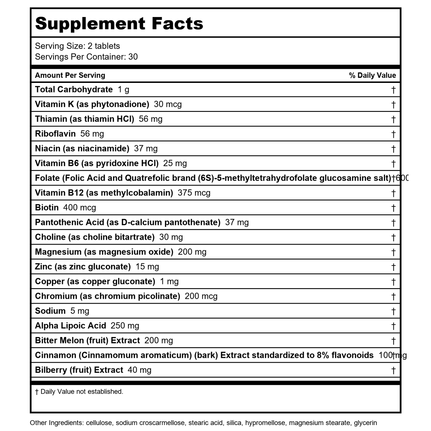 Nature's Way Blood Sugar Manager Glucose Support Formula, 60 Count