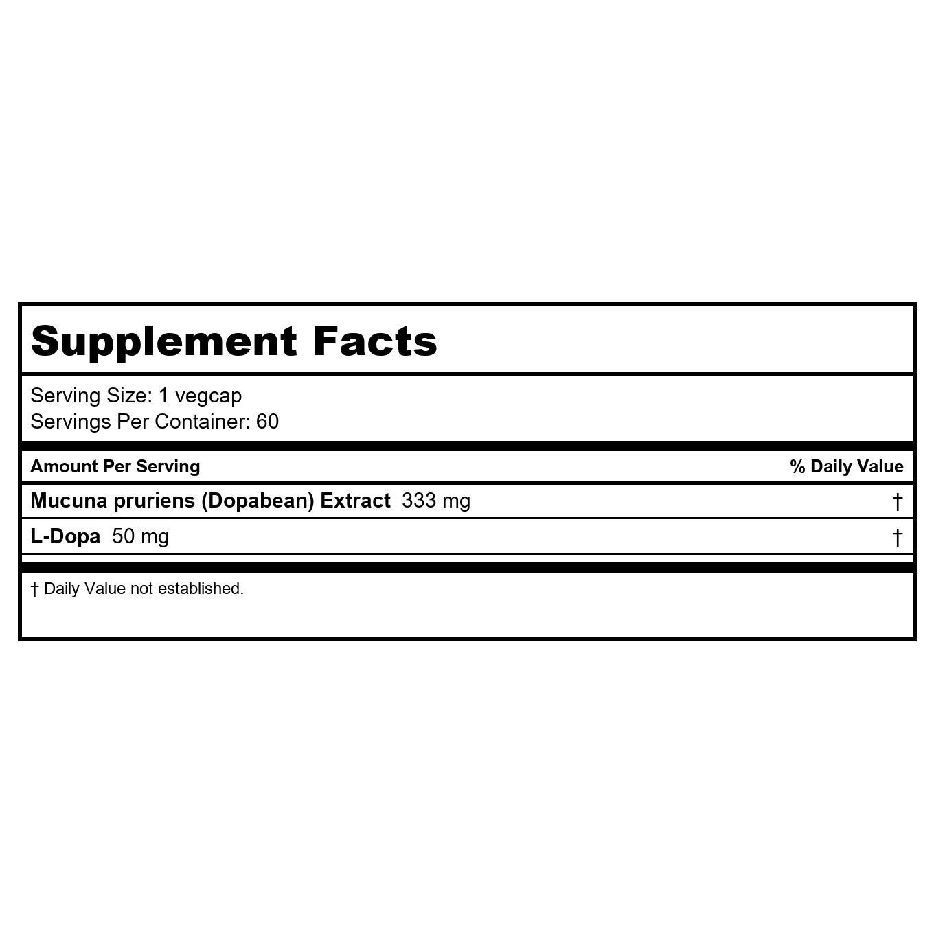 SOLARAY Dopabean, 333 mg 60 Count