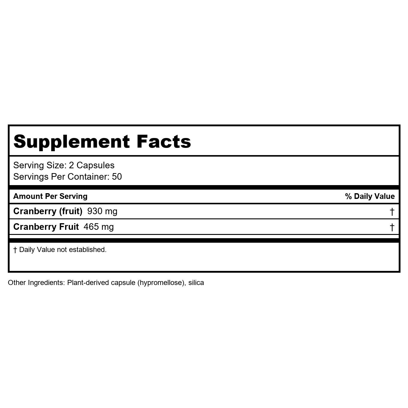 Nature's Way Cranberry Fruit, 465 Mg, 100 Cap