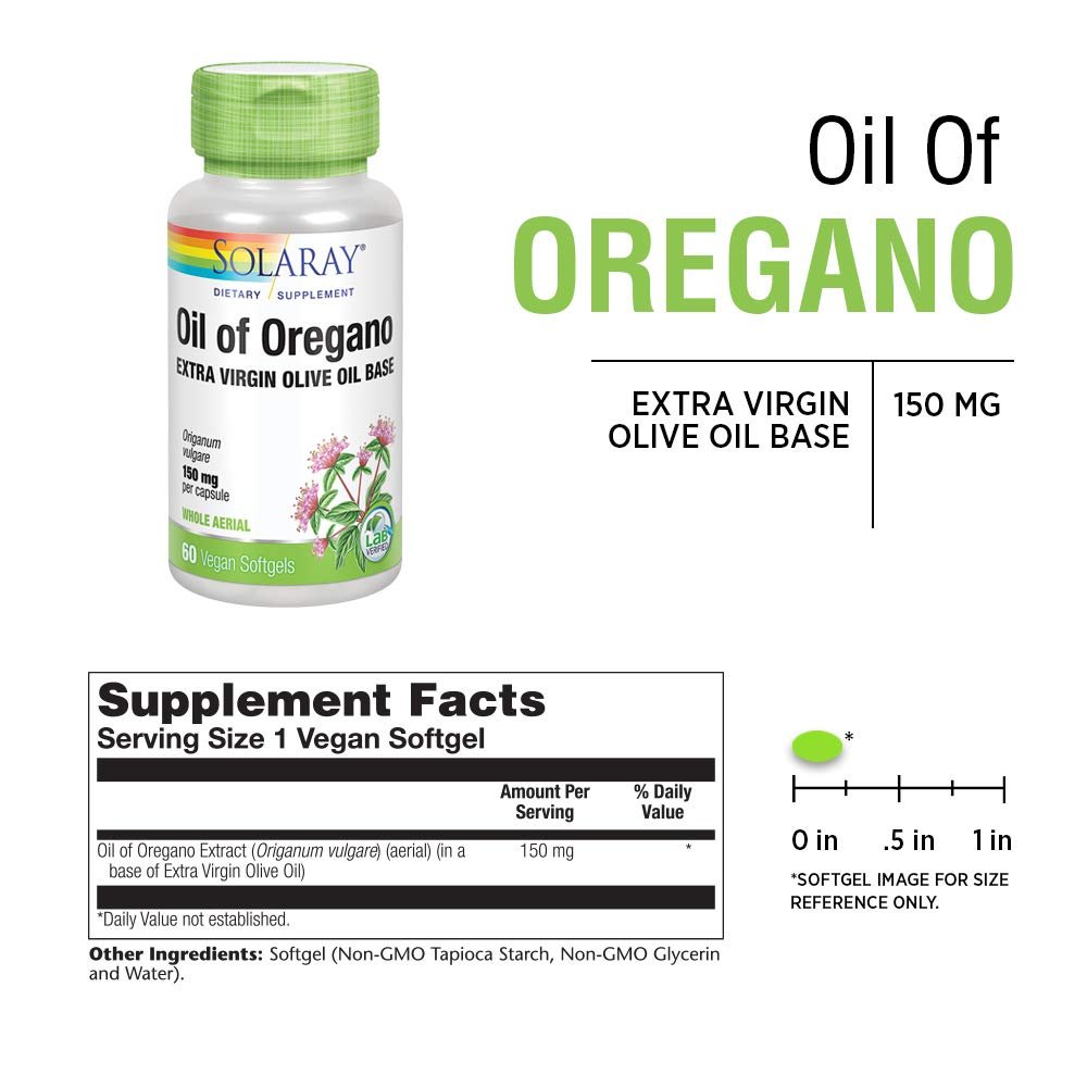 SOLARAY Oil of Oregano 150 mg 60 Softgels