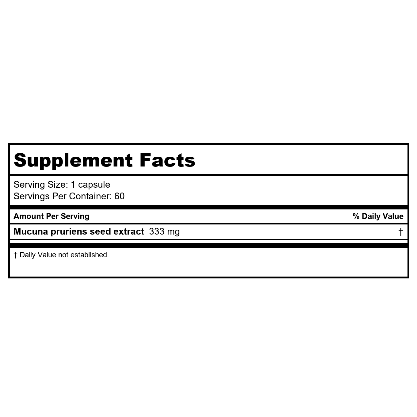 Solaray - Dopabean, 333 mg, 60 Capsules