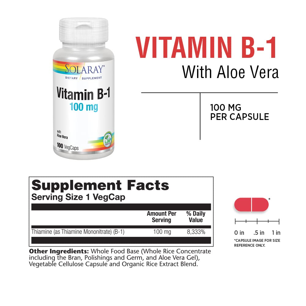 SOLARAY Vitamin B-1 100 mg 100 VegCaps