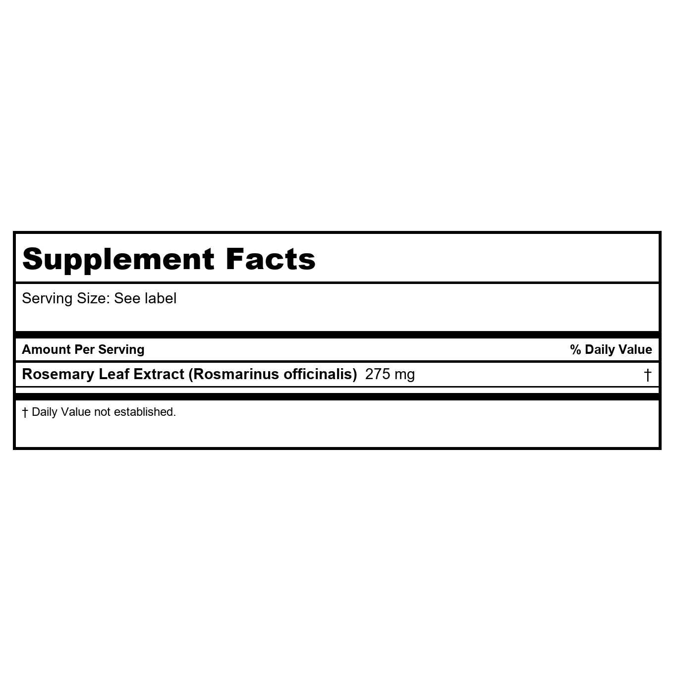 SOLARAY Guaranteed Potency Rosemary Leaf Extract, Veg Cap (Btl-Plastic) 275mg 45ct