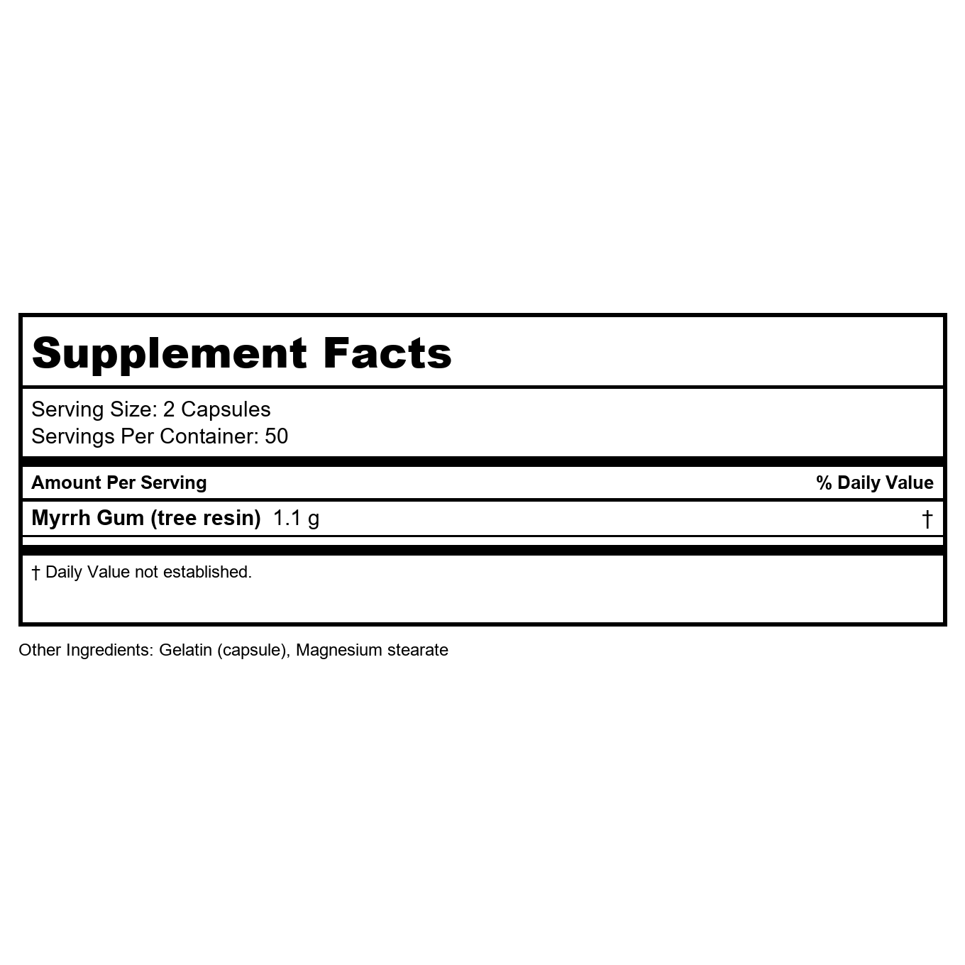Nature's Way, Myrrh Gum, 550 mg, 100 Capsules