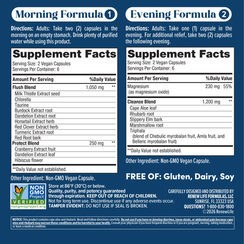 Renew Life Adult Cleanse - Microbial Cleanse & Detox, Supports Balance of Intestinal Microorganisms- 2-Part 15-Day Program, Gluten, Dairy & Soy Free, Vegetarian, 90 Capsules & 1 Fl. Oz. Tincture