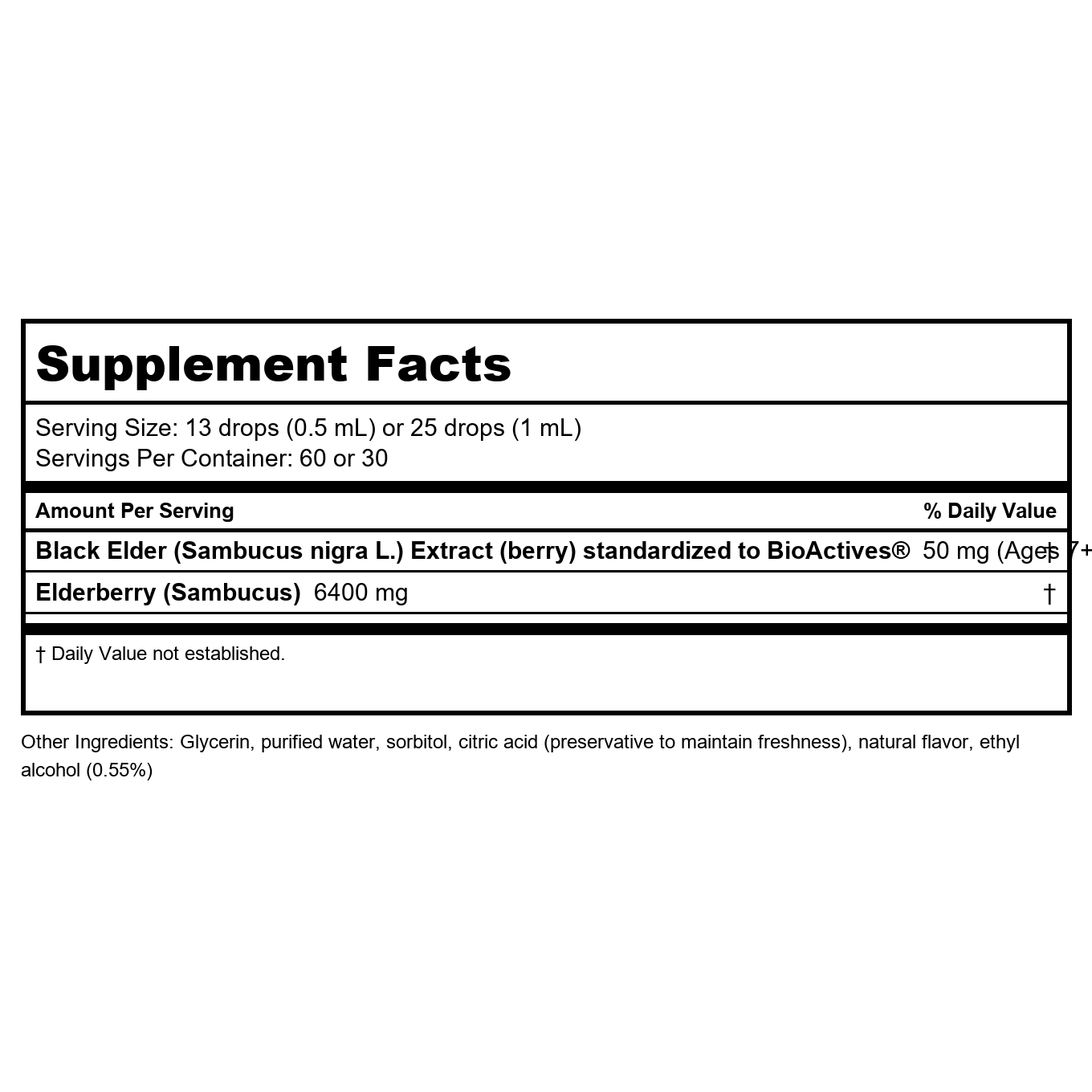 Nature's Way Sambucus Elderberry Drops with Ultra Strength Elderberry, Immune Support, Made from 6400mg of Elderberries per 1 mL, 1 Fl. Oz.
