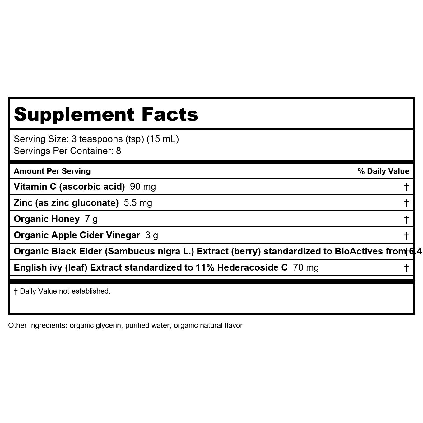 Nature's Way Sambucus HoneyBerry Cough Syrup with Black Elderberry Extract & Organic Honey, Immune Support, 4 Fl. Oz