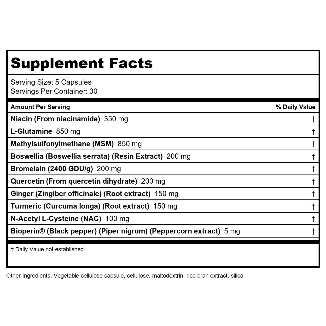 Nutra BioGenesis BioInflaMax 150 Vcaps 95595