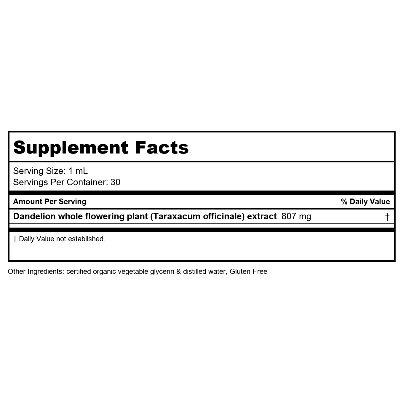Herb Pharm Dandelion 1oz