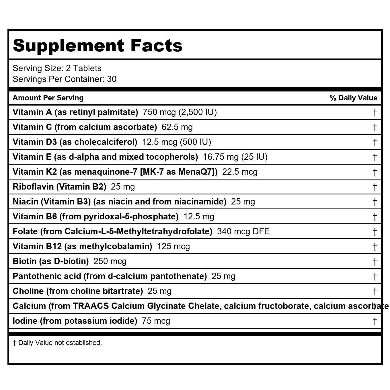 EuroMedica Essential Multivitamin 60 Tablets