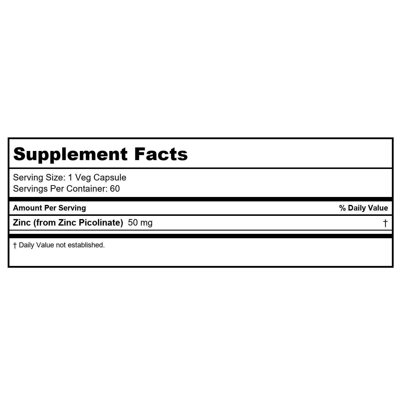 Now Foods Zinc Picolinate 50mg 60 Vcaps - 1550 - 3 Pack