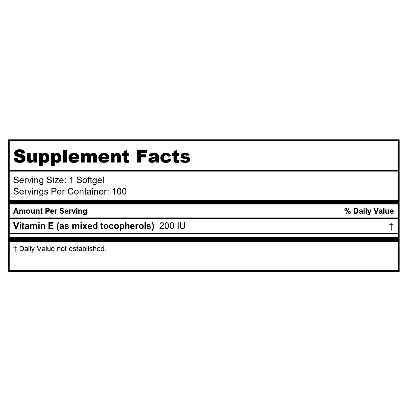 Now Foods Vitamin E-200 IU Mixed Tocopherols 100 Softgels - 0880