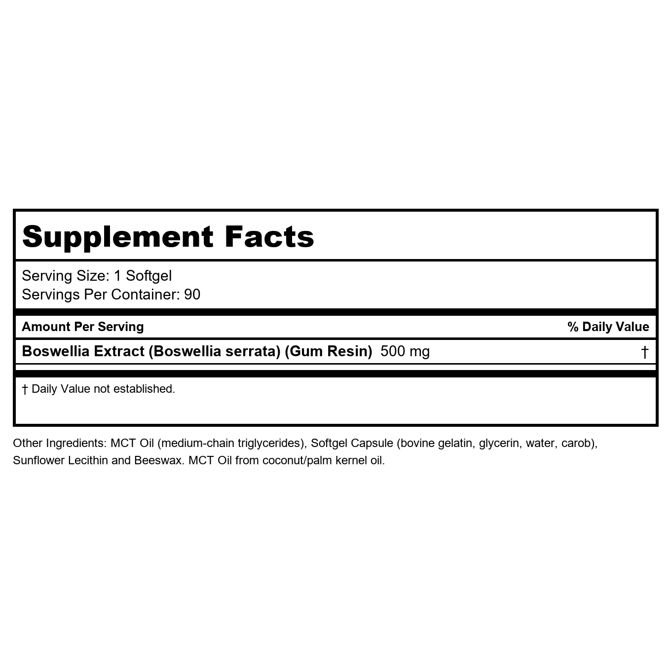 Now Foods Boswellia Extract 500 mg 90 Softgels - 4936