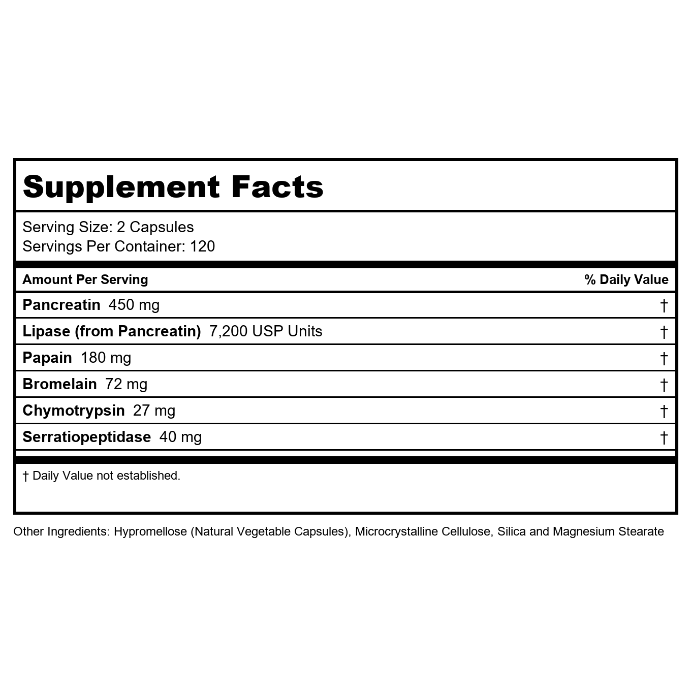 Ortho Molecular Vascuzyme 120 Capsules