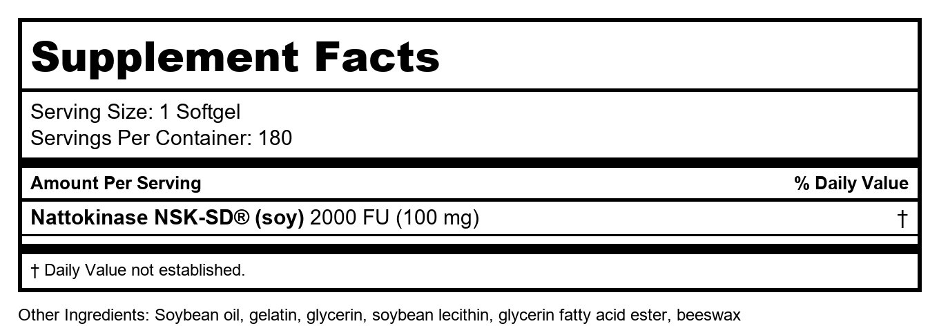 Ortho Molecular Nattokinase 120 Softgels