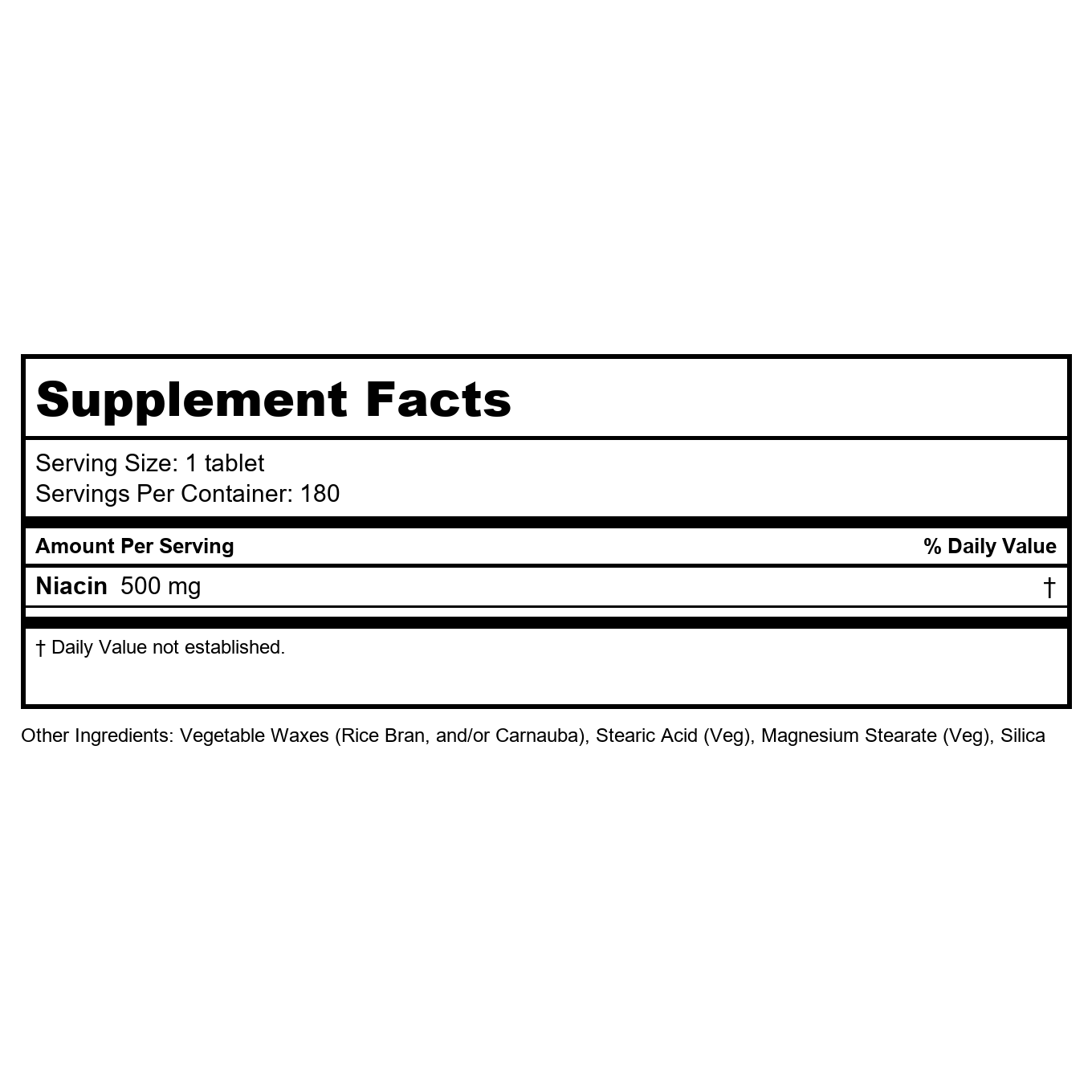 Vital Nutrients Niacin 500 mg 90 Extended Release Tablets